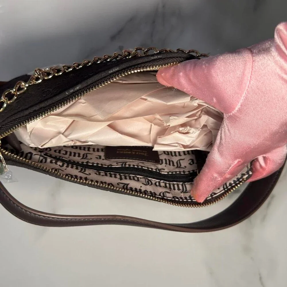 Juicy Couture Brown Purse With Fe 8 F